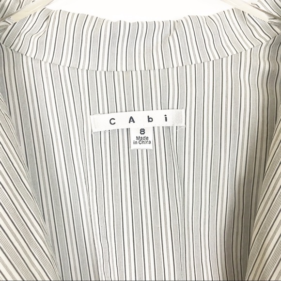 CAbi Striped Blazer with Floral Cuff Lining - Picture 5 of 7